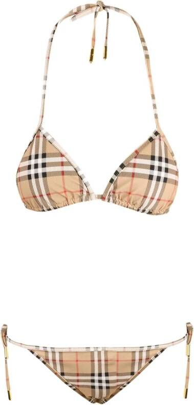 Burberry Nylon Bikini Stijlvol en Verfijnd Zwemkleding Beige Dames