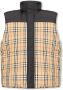 Burberry Omkeerbare Check Panel Gilet Beige Dames - Thumbnail 1