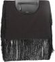 Burberry Olympia Fringe Detail Clutch Tas Zwart Dames - Thumbnail 1