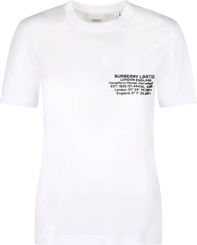 Burberry ontspannen fit T-shirt Wit Dames
