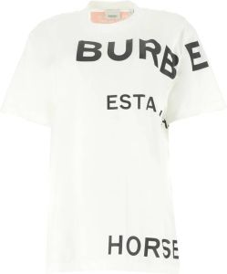 Burberry Oversized Crew Neck T-shirt Wit Dames