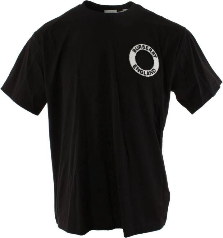 Burberry Oversized Zwart Katoenen T-shirt Zwart Heren