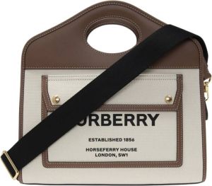 Burberry Pocket Small shoulder bag Beige Dames