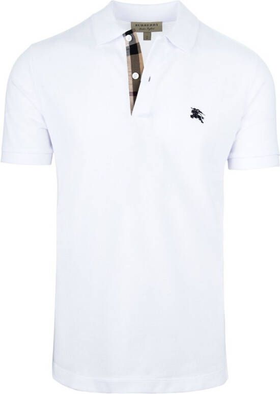 Burberry Heren Polo Shirt met Knopen White Heren