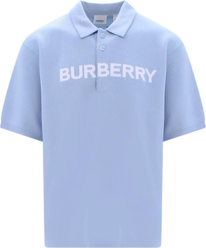 Burberry Polo Shirts Blauw Heren