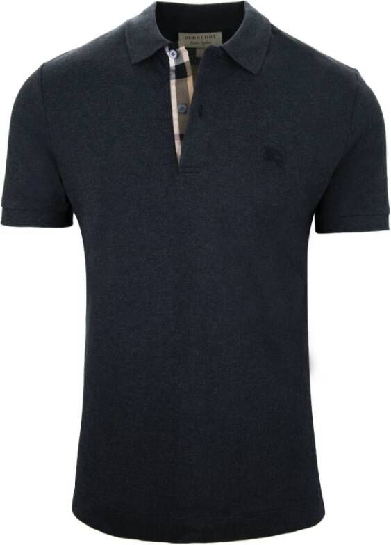 Burberry Katoenen poloshirt met korte mouwen Blue Heren