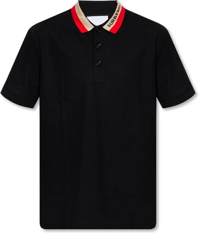 Burberry Poloshirt Zwart Heren