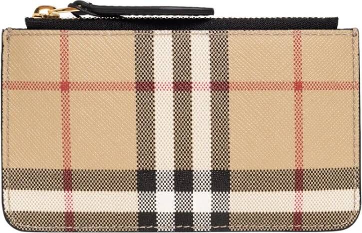 Burberry Portemonnee kaarthouder Beige Dames