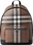 Burberry E-canvas Jett Rugzak met Handtekening Check Motief Brown Heren - Thumbnail 1