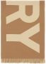 Burberry Logo Jacquard Wollen Sjaal Beige Dames - Thumbnail 7