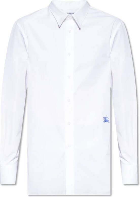 Burberry Shirt met logo White Heren