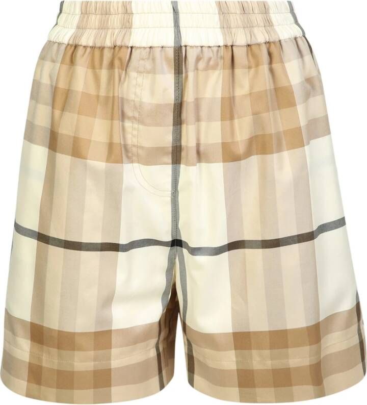 Burberry Shorts met cheque print Wit Dames