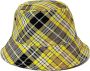 Burberry Stijlvol Geruit Wolmix Bucket Hat Yellow Dames - Thumbnail 1