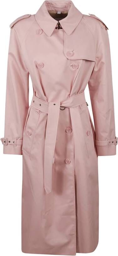 Burberry Stijlvolle getailleerde jas voor vrouwen Roze Dames