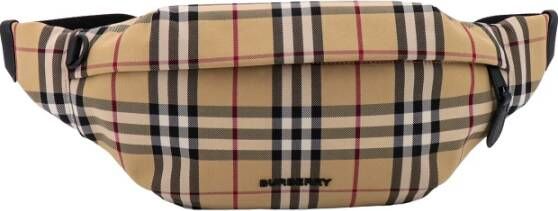 Burberry Stijlvolle heuptassen met verstelbare gesp en ritssluiting Beige Heren