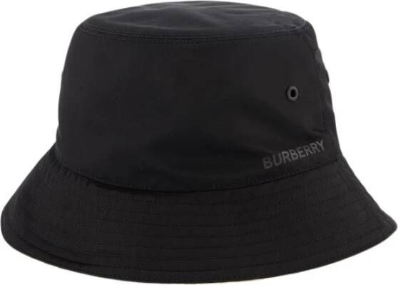 Burberry MH Archive Check Bucket Hat Zwart Black Dames