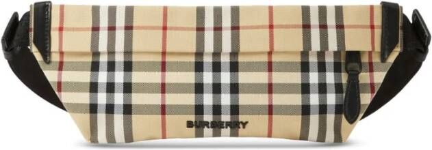 Burberry Stijlvolle Riemtassen voor Mannen Beige Heren
