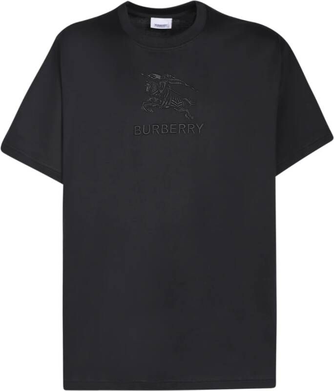Burberry Stijlvolle Zwarte T-Shirt voor Heren Zwart Heren