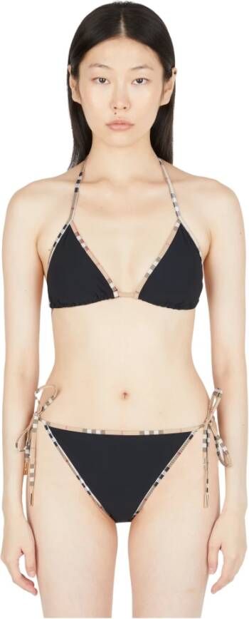 Burberry Zwarte Zwemkleding Accessoires Chic Strandgevoel Black Dames