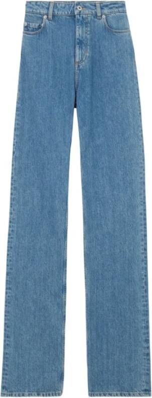Burberry Italiaanse Straight Fit Jeans Blue Dames