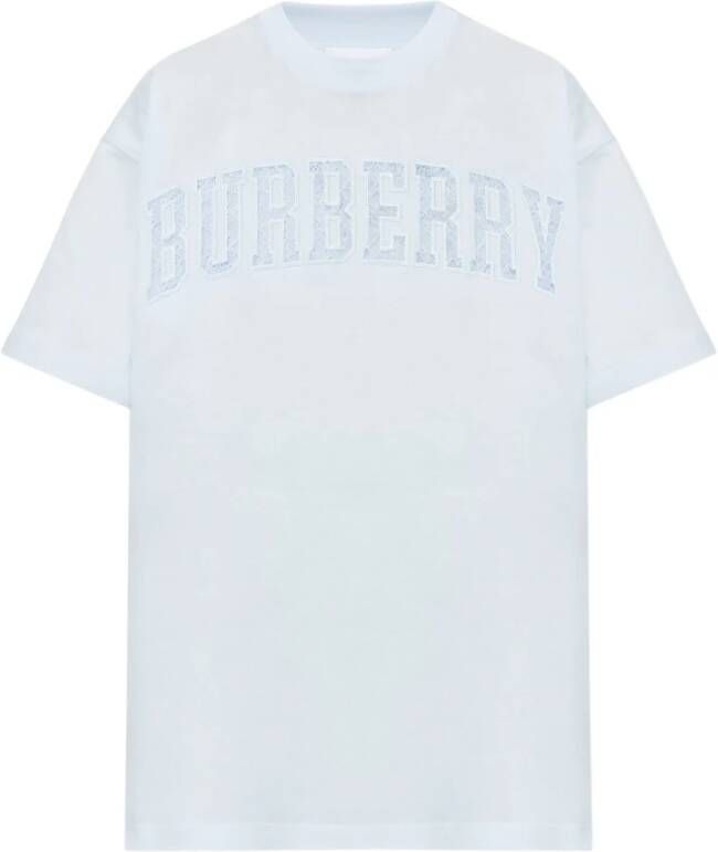 Burberry T-shirt met kant Blauw Dames