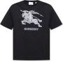 Burberry Zwart heren T-shirt met geborduurd logo Black Heren - Thumbnail 3