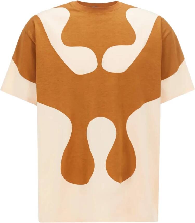 Burberry Katoenen T-Shirt 8052171 B1915 Bruin Heren