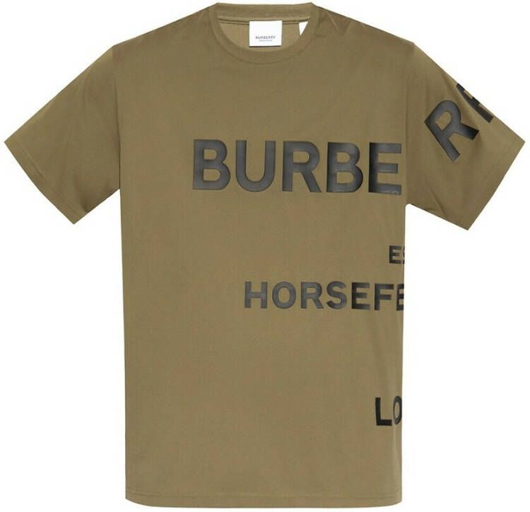Burberry Heren Harlford T-shirt Ronde Hals Korte Mouwen Green Heren