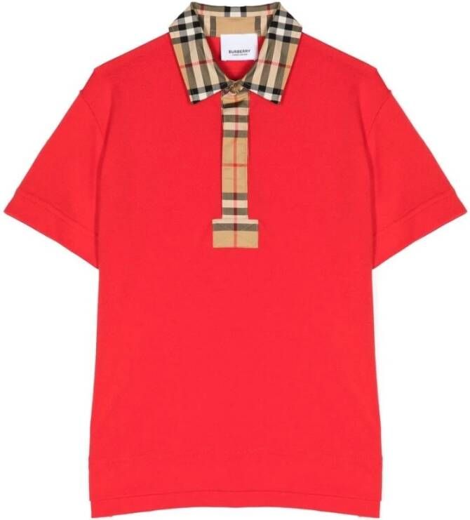 Burberry T-Shirts Rood Heren