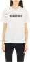 Burberry Witte T-shirts en Polos met 98% Katoen 2% Elastaan White - Thumbnail 4