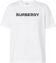 Burberry Witte T-shirts en Polos met 98% Katoen 2% Elastaan White - Thumbnail 1