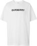 Burberry Witte Geribbelde Crewneck T-shirts en Polos White Heren - Thumbnail 1