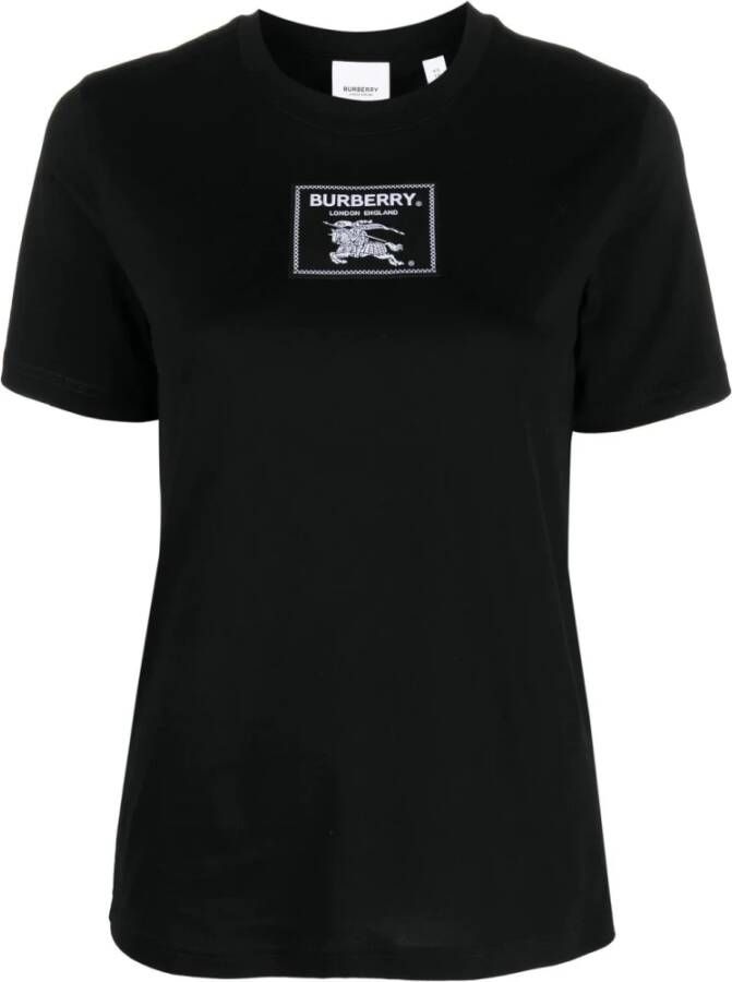 Burberry Klassiek Nero Katoenen T-Shirt Black Dames