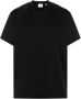 Burberry Zwart Logo-Geborduurd Katoenen T-Shirt Black Heren - Thumbnail 1