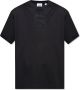 Burberry Zwart Logo-Geborduurd Katoenen T-Shirt Black Heren - Thumbnail 1