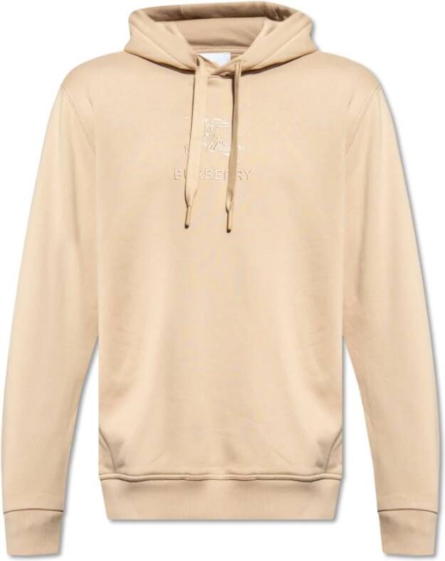 Burberry Tidan hoodie met logo Beige Heren