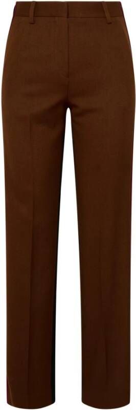Burberry Straight Wool Trousers Tricolor Design Multicolor Dames