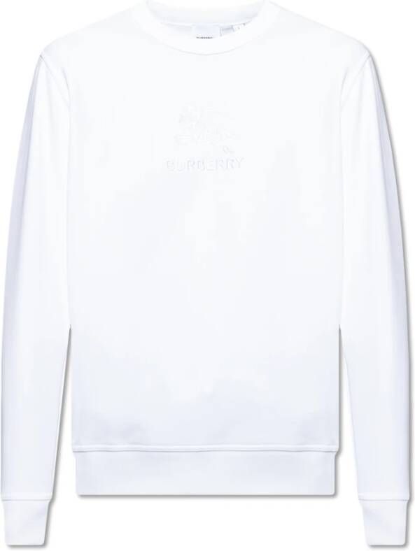 Burberry Witte Katoenen Sweatshirt met Lange Mouwen White Heren