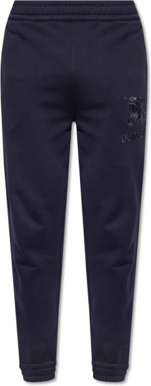 Burberry Tywall sweatpants met logo Blauw Heren
