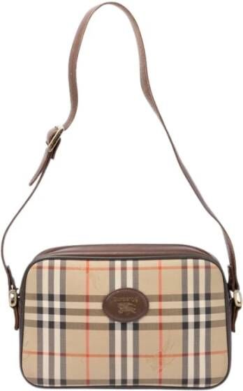 Burberry Vintage Burberry Crossbody Bag Beige Dames