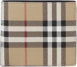 Burberry Vintage Check Bifold Portemonnee Beige Heren