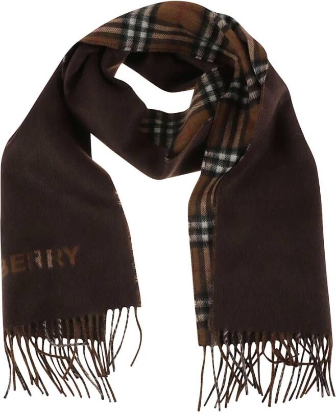 Burberry Vintage Check Cashmere Sjaal Bruin Unisex