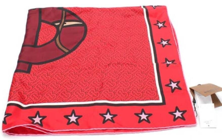 Burberry Vintage Gebruikte sjaal Rood Dames
