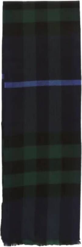 Burberry Vintage Pratilled stoffen sjaals Blauw Dames