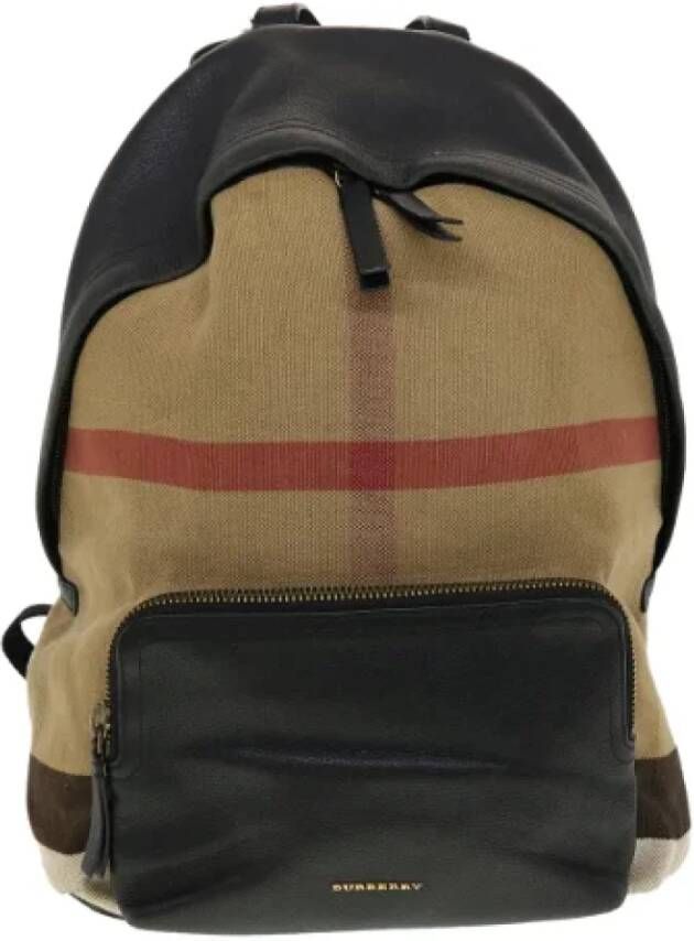 Burberry Vintage Pre-owned Canvas backpacks Beige Dames