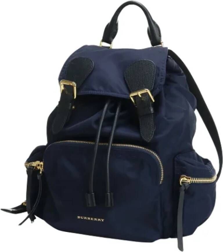 Burberry Vintage Pre-owned Canvas backpacks Blauw Dames