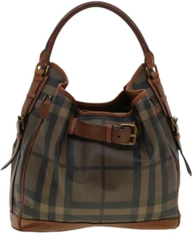 Burberry Vintage Pre-owned Canvas burberry-bags Bruin Dames