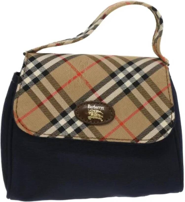 Burberry Vintage Pre-owned Canvas clutches Bruin Dames