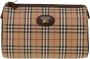 Burberry Vintage Pre-owned Canvas clutches Bruin Dames - Thumbnail 1