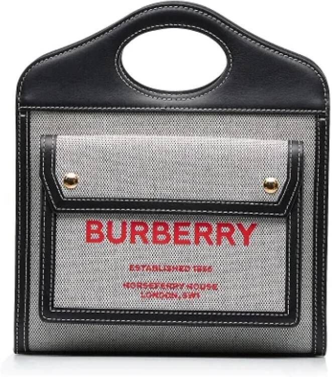 Burberry Vintage Pre-owned Canvas handbags Grijs Dames